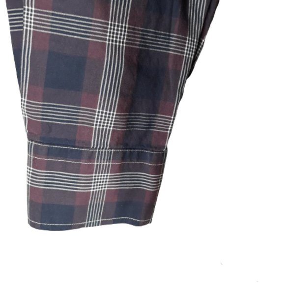 Lacoste Button Down Shirt Mens Size 38 Multicolor Plaid Long Sleeve Croc Logo - Picture 7 of 12